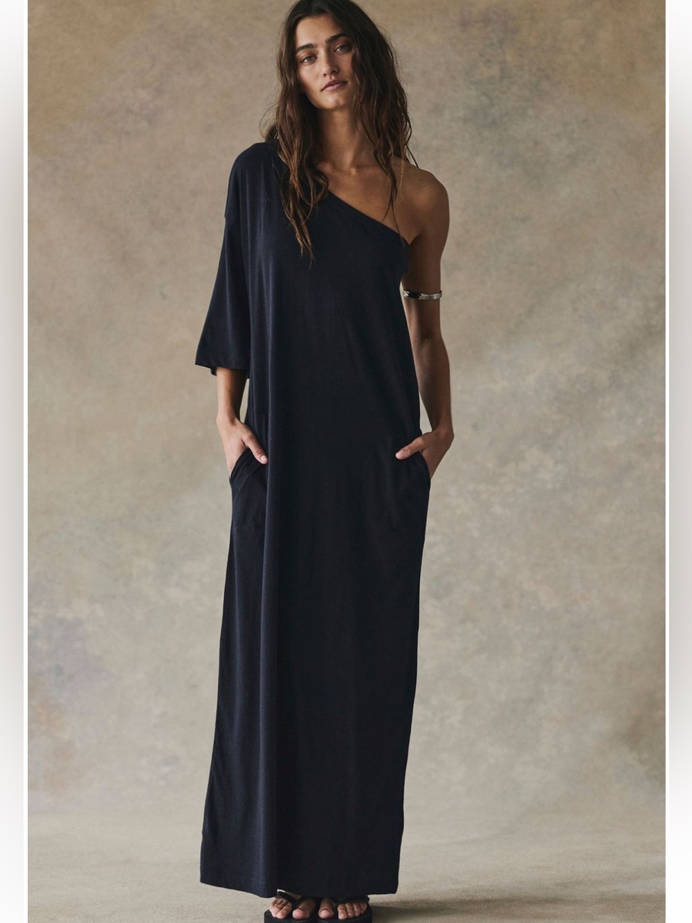 Free People Solitaire Cotton Jersey Maxi Dress NWT S